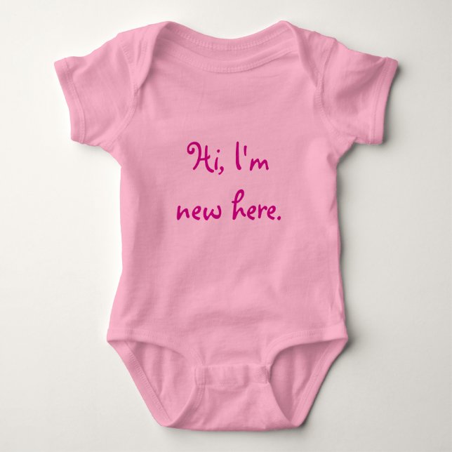 Hi, I'm new here. Baby Bodysuit (Front)