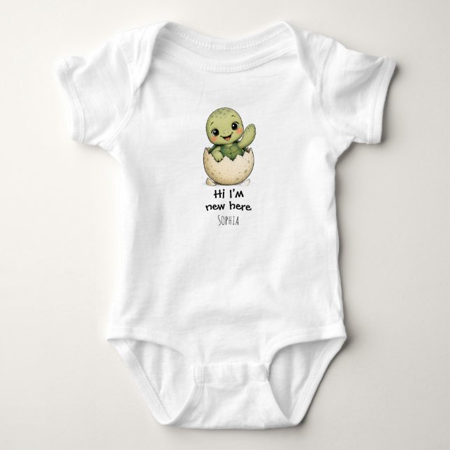 Hi Im new here baby bodysuit (Front)