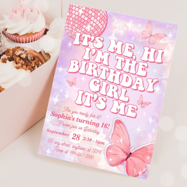 Hi It's Me In My Birthday Era 16th Birthday Invitation (Creator Uploaded)