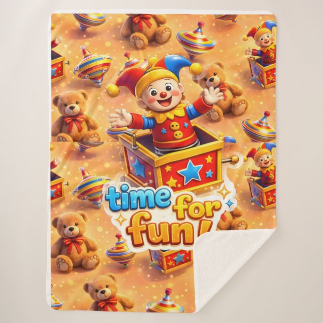 Hi Joy Jester premium Sherpa Blanket (Front)