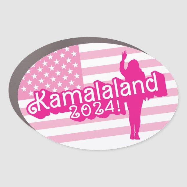 "Hi Kamala" - Oval Car Magnet (no tagline) (Front)