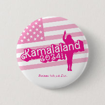 "Hi Kamala" – Round Button (tagline A)