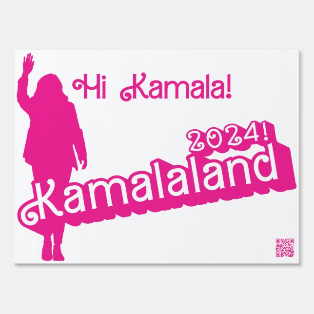 "Hi Kamala" – Yard Sign (alternate tagline) (Back)