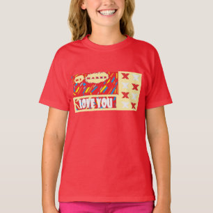Hi Karen Love You patterned designed for her T-Shirt