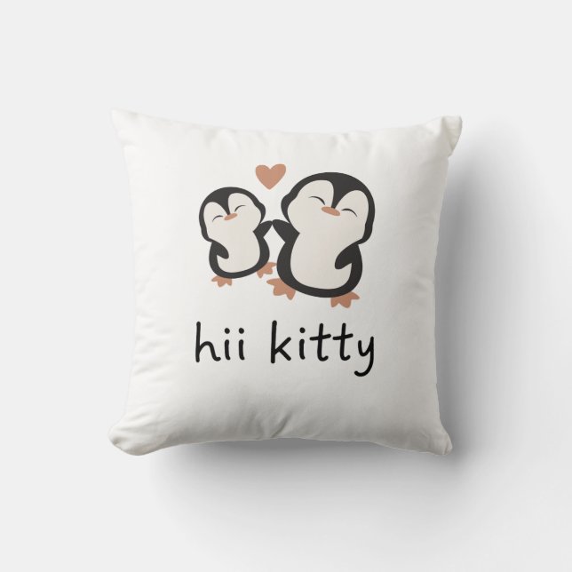 hi kitty pillowcase throw pillow (Front)