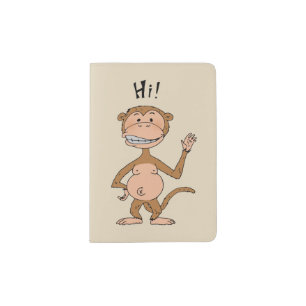 hi monkey bye monkey passport holder