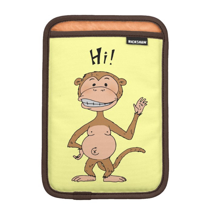 hi monkey/ bye monkey sleeve for iPad mini