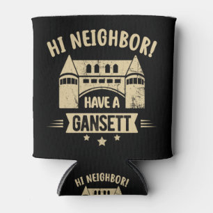 Hi Neighbor Have A Gansett Shirt Can Cooler