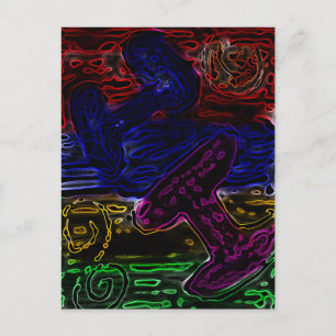 Hi Neon Postcard