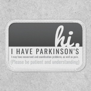 hi parkinsons disease patience patch