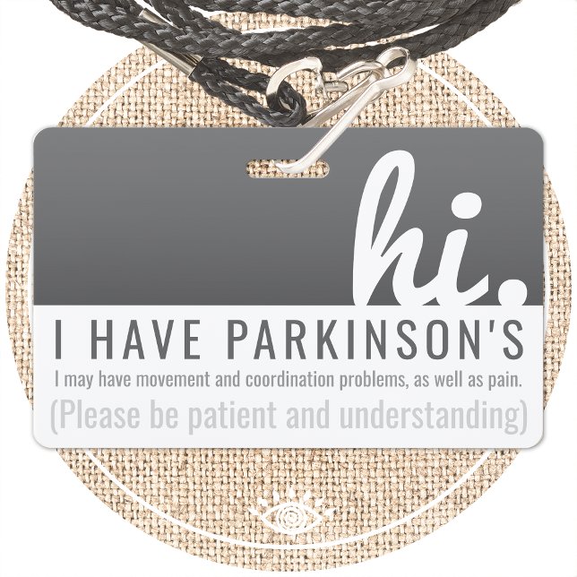hi parkinsons disease patience pvc badge (Creator Uploaded)