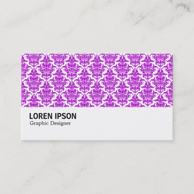 Hi-Phi - 0224  Purple Damask Business Card (Front)