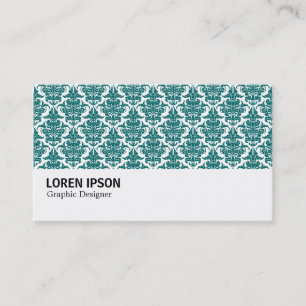 Hi-Phi - 0227 Moss Green Damask Business Card