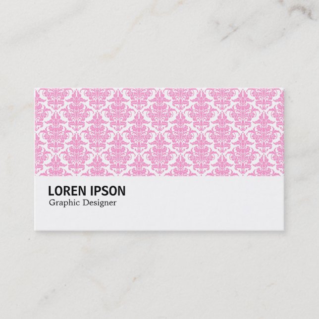 Hi-Phi - 0236 Pink Damask Business Card (Front)