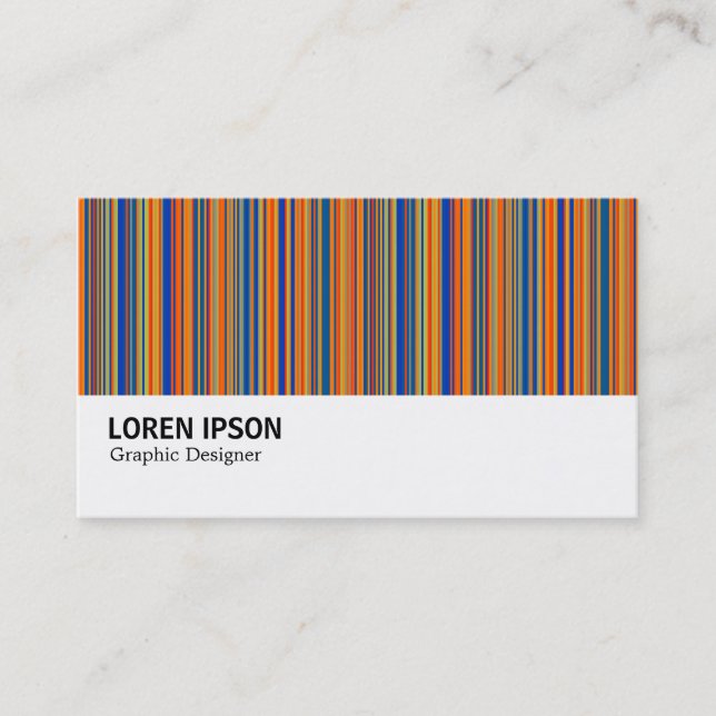 Hi-Phi - 0274 - Colorful Stripes 03 Business Card (Front)