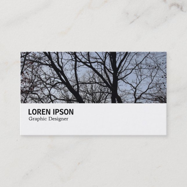 Hi-Phi - 0275 - Silhouetted Branches Business Card (Front)