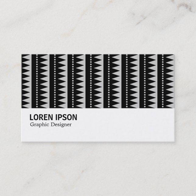 Hi-Phi - 0414 - Aztec Style Pattern - Gray Business Card (Front)