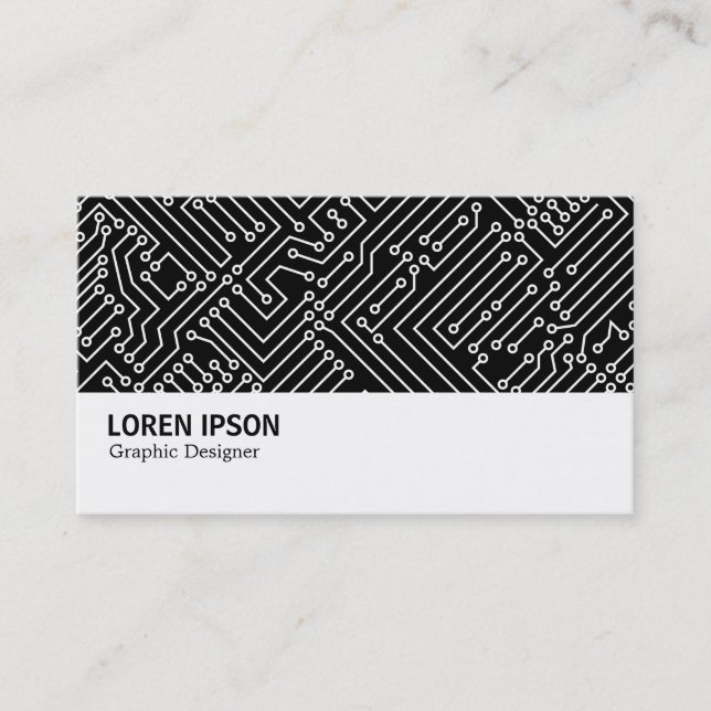 Hi-Phi - 0416 - Circuitry - White on Black Business Card (Front)