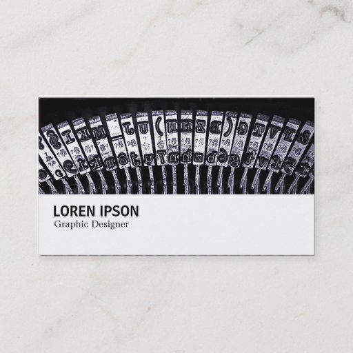 Customizable Hi-Phi - 083 - Typewriter Business Card Template