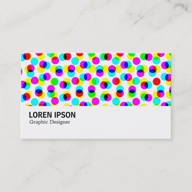 Hi-Phi - Color Halftone Pattern Business Card (Front)