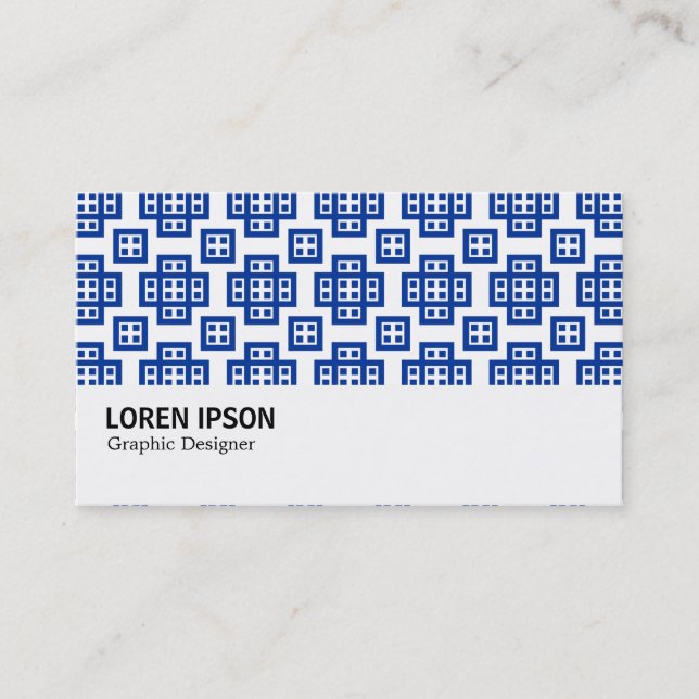 Hi-Phi - Geometric 030614 - Navy Blue Business Card (Front)