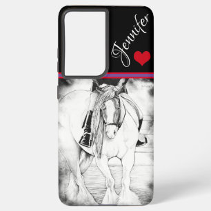 Hi-Point with Red Heart (purple/black border) Samsung Galaxy S21+ Case