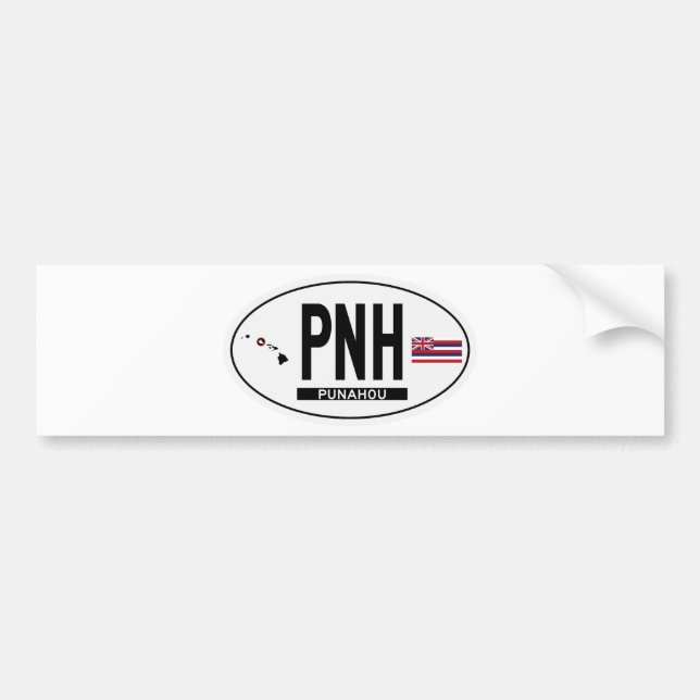 Hi-PUNAHOU-Sticker Bumper Sticker (Front)