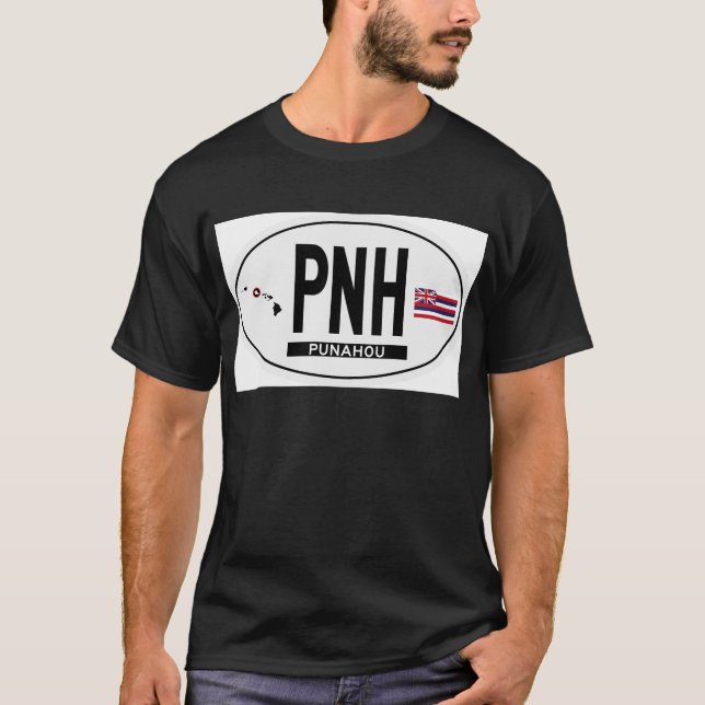 Hi-PUNAHOU-Sticker T-Shirt (Front)