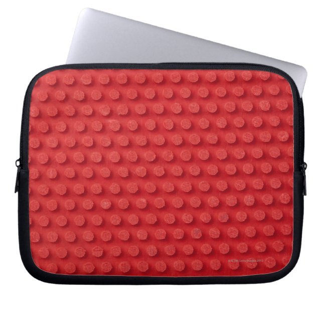Hi-Res macro image of a studded ping pong Laptop Sleeve (Front)