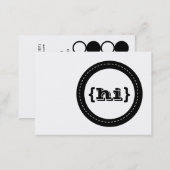 Hi Retro Circles Chubby Business Cards (Front/Back)