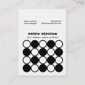 Hi Retro Circles Chubby Business Cards (Back)