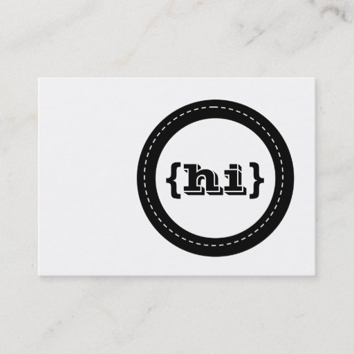Customizable Hi Retro Circles Chubby Business Cards