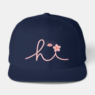 "hi" Script Mountain Sunset Design Visor