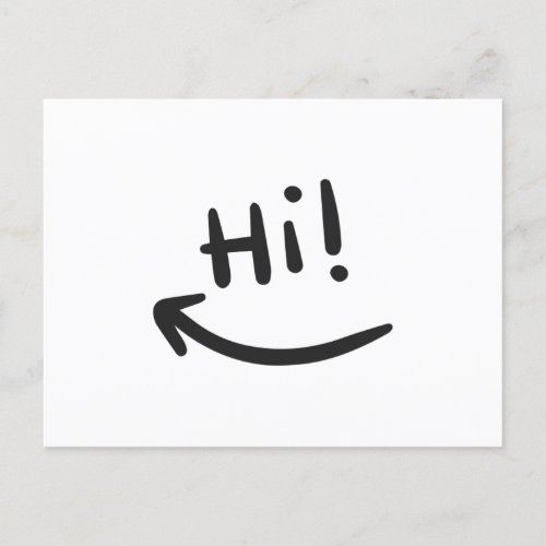 Hi smiling postcard