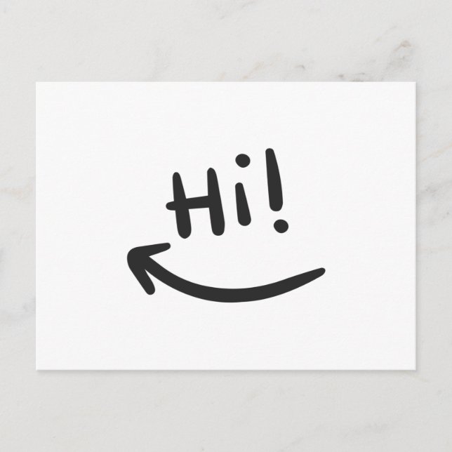 Hi smiling postcard (Front)
