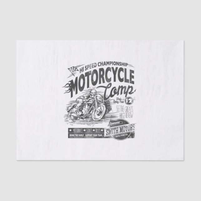 hi speed championship motorcycle tissue paper (Front)