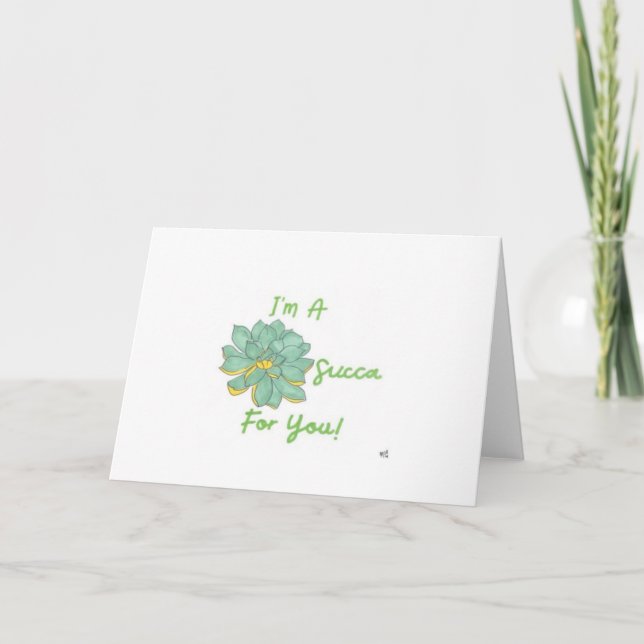 Hi - Succulent Card (Front)