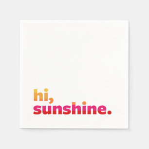 Hi, Sunshine. Summer Party Cocktail Napkins