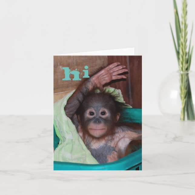 Hi Sweet Baby Orangutan Card (Front)
