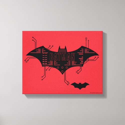 Hi_Tech Bat Circuit Logo Canvas Print