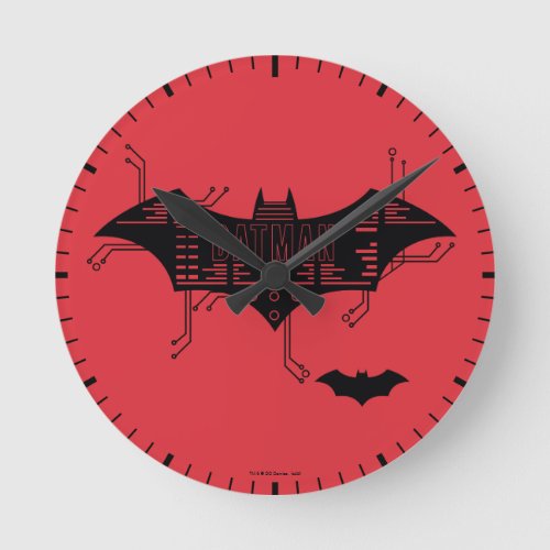 Hi_Tech Bat Circuit Logo Round Clock