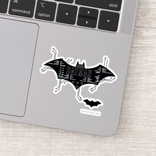 Hi_Tech Bat Circuit Logo Sticker