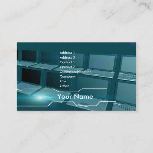 Customizable hi_tech_business business card