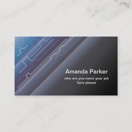 Customizable hi tech business card