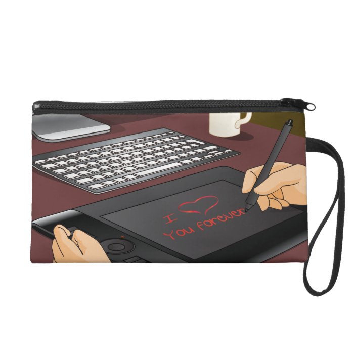 HI TECH Digital Cyber Love Message Baggetes Bag Wristlets