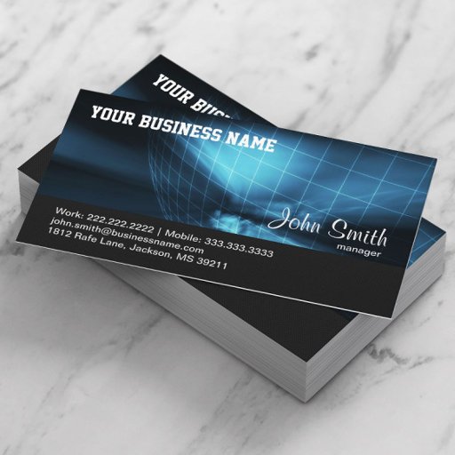 Customizable Hi-tech Global Company business card