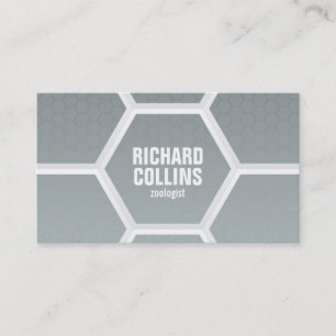 Hi-Tech Honeycomb Pattern - Gray Business Card
