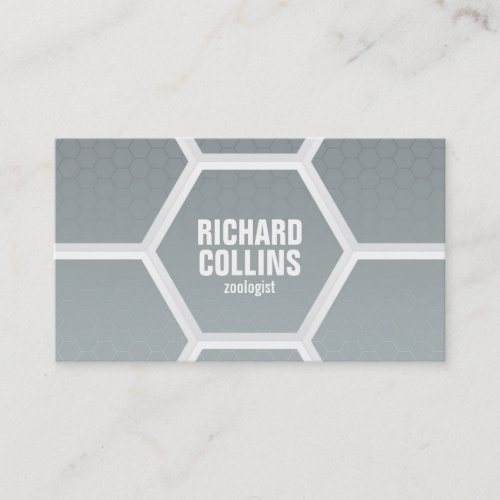 Hi-Tech Honeycomb Pattern - Gray Business Card