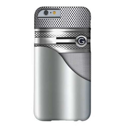 Hi_Tech Monogram Silver Mesh Perforated Metal Barely There iPhone 6 Case