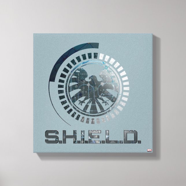 Hi-Tech S.H.I.E.L.D. Logo Canvas Print (Front)
